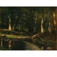 thumbnail image 2 of Worthington Whittredge 14x12 Gold Ornate Wood Frame and Double Matted Museum Art Print Titled - The Brook in the Woods (ca. 1885-86), 2 of 4