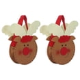 thumbnail image 3 of 2 bolsas de regalo ligeras y duraderas para dulces navideños, ideales para decorar fiestas navideñas, con diseño de ciervos navideños., 3 of 14