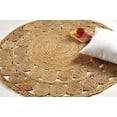 thumbnail image 6 of GRUHUM 7'x7' Jute Area Rug - Natural Fiber Round Collection Handmade Boho Charm Farmhouse Jute Area Rug Soft Braided Rug for Indoor Outdoor Kitchen Bedroom Living Hallways Enterways, 6 of 6