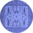 thumbnail image 1 of Ahgly Company Indoor Round Oriental Blue Industrial Area Rugs, 8' Round, 1 of 4