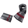 thumbnail image 3 of Bufanda cálida de cachemira para hombre, suave, cálida, elegante, a cuadros, de lujo, 3 of 5