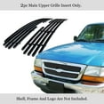 thumbnail image 2 of APS Compatible with Ford Ranger 1998-2000 2WD Main Upper Stainless Steel Black Billet Grille Grill Insert F65239H, 2 of 7