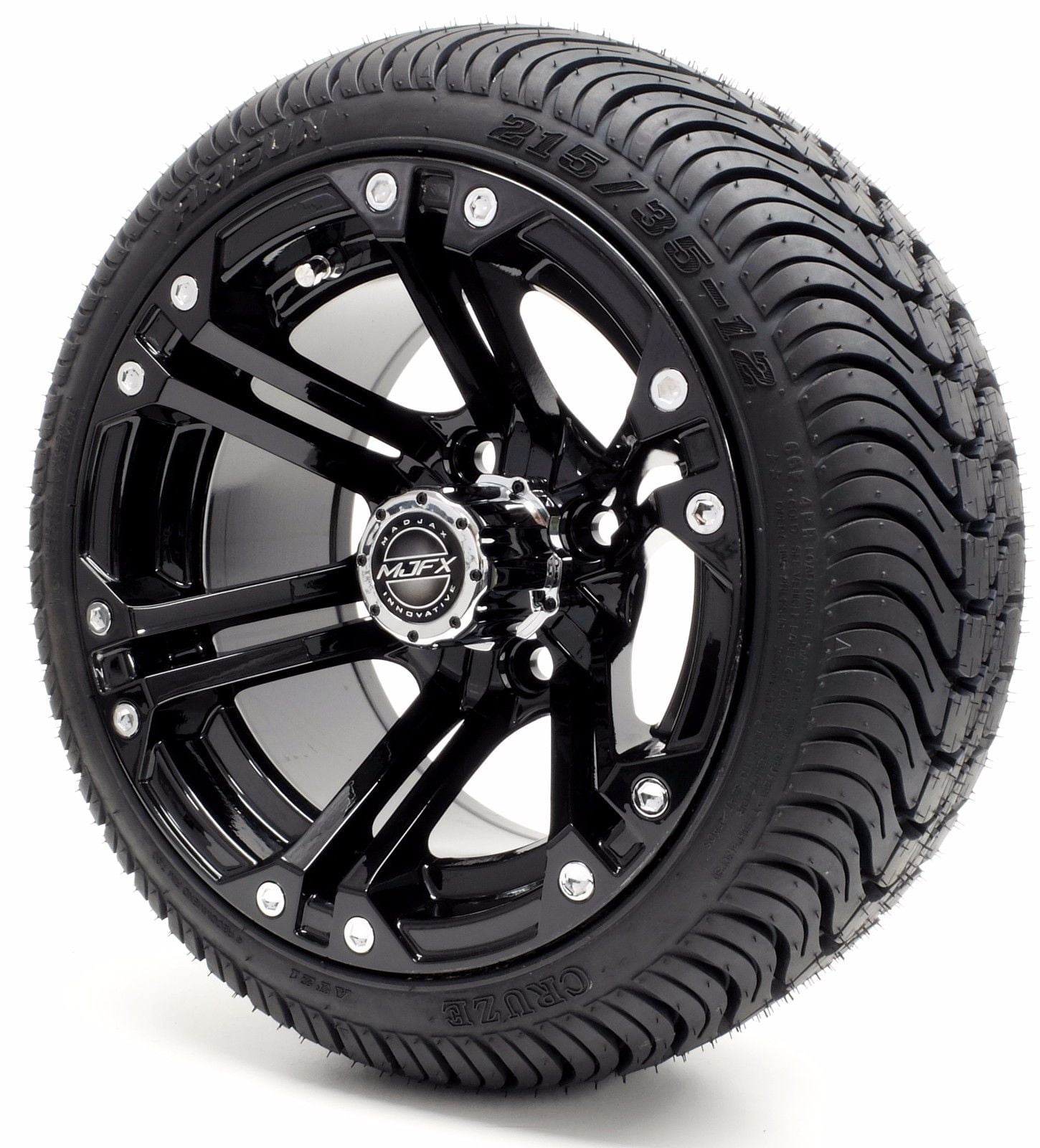 Golf Cart Wheels and Tires Combo 14" Nitro Black Set of 4 Walmart