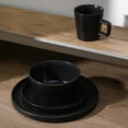 thumbnail image 4 of Stone Lain Celina Stoneware 32 Piece Dinnerware Set, Service for 8, Black Matte, 4 of 9