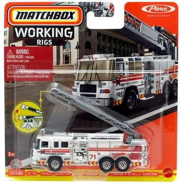Matchbox Working Rigs Pierce Quantum Aerial Ladder Truck Diecast Vehicle