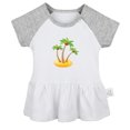 thumbnail image 1 of Nature Palm Tree Pattern Dresses For Baby, Newborn Babies Skirts, Infant Princess Dress, 0-24M Kids Graphic Clothes (Gray Raglan Dresses, 6-12 Months), 1 of 4