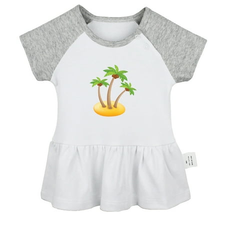 

Nature Palm Tree Pattern Dresses For Baby Newborn Babies Skirts Infant Princess Dress 0-24M Kids Graphic Clothes (Gray Raglan Dresses 0-6 Months)