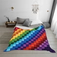 thumbnail image 6 of Gay Pride Throws Blanket Fleece Soft Cozy Warm Plush for Travel Chair Bedroom Living Room Sofa 60"x50", 6 of 7