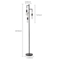 AOHAO Black Floor Lamp, Tree Floor Lamp with 3 Lights for Living Room