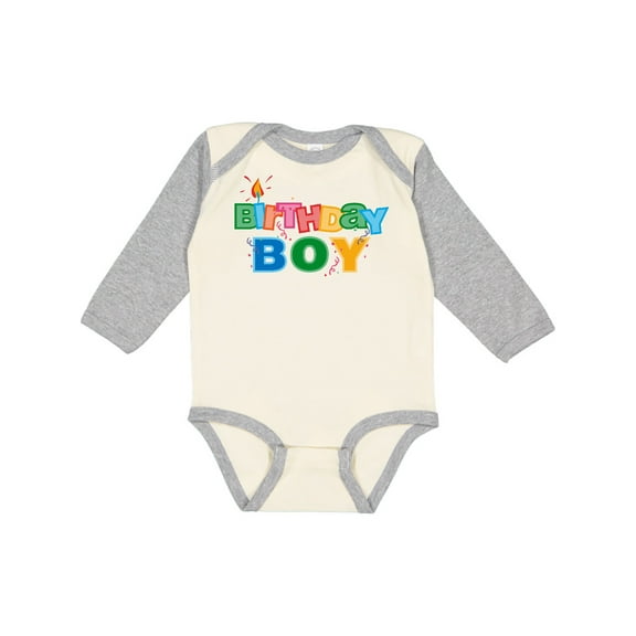 Inktastic Birthday Boy Letters Boys Long Sleeve Baby Bodysuit