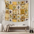 thumbnail image 5 of Orange Coastal Large Tapestry for Bedroom Wall Hanging Tapestry,Turtle Nautical Anchor Octopus Starfish Ceiling Backdrop Tapestries Poster Blanket Wall Decor for Teens Room Living Room 100" x 59", 5 of 8