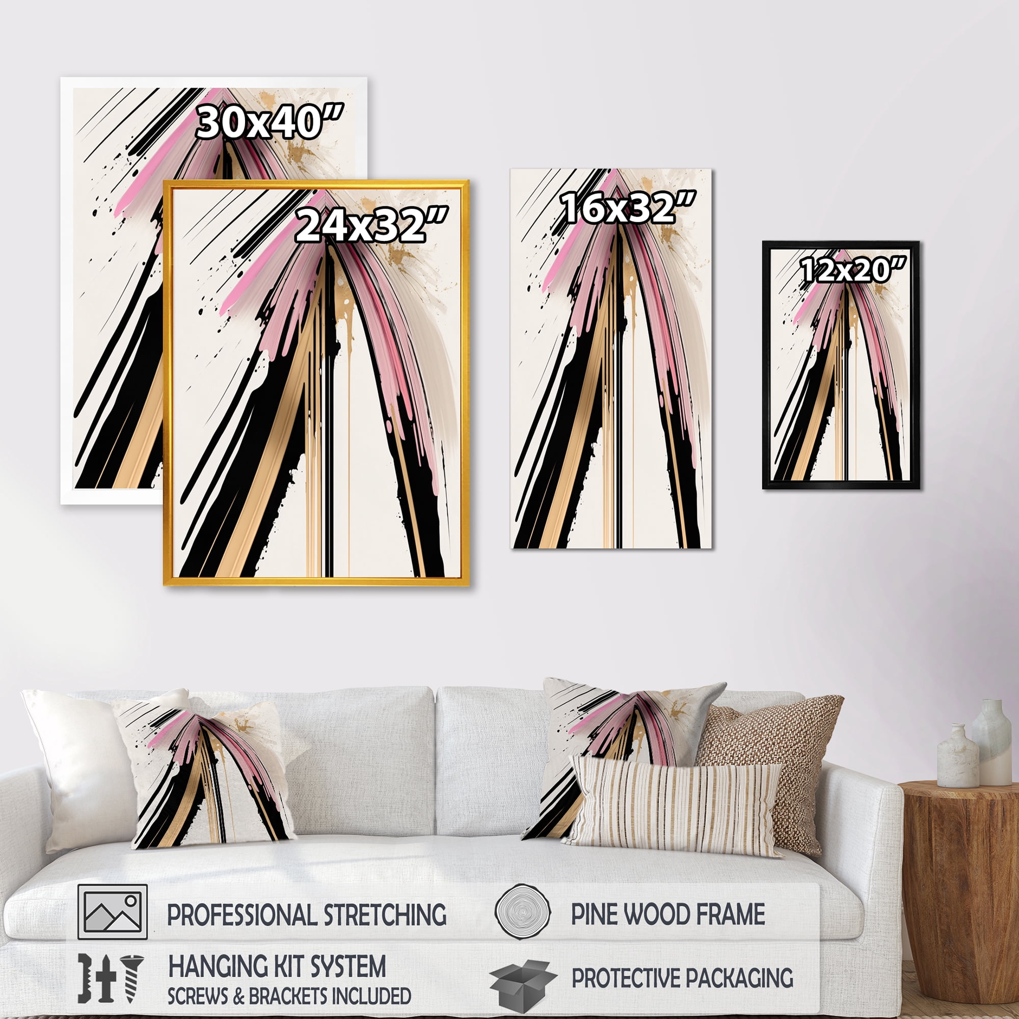 Designart Abstract Geode Painting II Canvas Wall Art