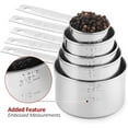 thumbnail image 4 of LAICAIW Stainless Steel Measuring Cups, Laxinis world 5 Piece Stackable Measuring Set (1), 4 of 5