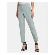 Anne Klein Women's Duke Twill Dress Pants Green Size 0