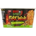 Nissin Hot & Spicy Fire Wok Sizzlin' Rich Pork Flavor Asian Noodles in Sauce, 4.37 oz