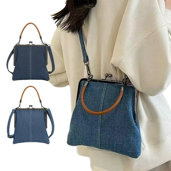 Gosuguu Handmade Small Tote Bag - Women’s Cowboy Patchwork Tote, Crossbody Shoulder Bag, Small Satchel Purse for Casual & Formal Use, Handcrafted Fashion Bag