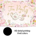 thumbnail image 4 of Let's Partea Tea Party Decoration Backdrop Teapot Teacups High Tea Themed Backdrop Bridal Shower Birthday Tea Party Engagement Bachelorette Baby Shower Party Supplies Photo Studio Prop Decor 7X5FT, 4 of 5