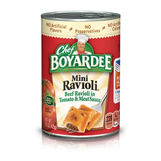 Chef Boyardee Beef Ravioli (Pack Of 5) - 15 Oz Cans, Microwave Ready, Real Beef & Enriched Pasta, 2 Servings Each