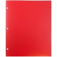 thumbnail image 5 of JAM Paper® Plastic Two Pocket 3 Hole Punched Presentation School Folder, Red, 108/pack, 5 of 5