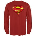thumbnail image 1 of Superman - Shield Logo Red Long Sleeve T-Shirt, 1 of 1