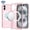 Pink, variant on For Apple iPhone 16 (6.1") Premium Glitter Shiny Sparkle Bling [MagSafe Compatible] TPU Rubber Hard PC Back Hybrid Cover ,Xpm Phone Case [ Clear ]