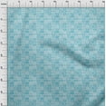 thumbnail image 3 of oneOone Silk Tabby Turquoise Blue Fabric Geometric African Sewing Craft Projects Fabric Prints By Yard 42 Inch Wide, 3 of 4