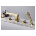 thumbnail image 6 of Bathtub Faucet Widespread Tub Sink Mixer Tap Brushed Gold/black Brass Bathroom Bath Shower Faucet with Hand shower Head ,Easy to Use, 6 of 7