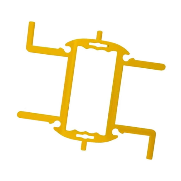 Soporte para manguera de jardín, soporte de almacenamiento, cables de extensión, cable portátil para exteriores, para el césped del hogar. Amarillo