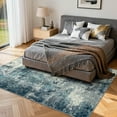 thumbnail image 4 of RUG ROBOT 5'x7' Area Rugs for Living Room, Non-Slip Washable Rug, Indoor Soft Modern Abstract Distressed Accent Carpet for Bedroom, Dining Room, Kitchen, Blue/Gray, 4 of 10