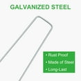 thumbnail image 4 of GROWNEER 100 Packs 6 Inches Heavy Duty 11 Gauge Galvanized Steel Garden Stakes Staples Securing Pegs for Securing Weed Fabric Landscape Fabric Netting Ground Sheets and Fleece, 4 of 7