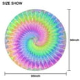 thumbnail image 6 of Colorful Tie Dye Pattern Round Tablecloth 60"x60",Wrinkle Wipeable Table Cloth for Kitchen Dining Room Picnic Patio Party, 6 of 6