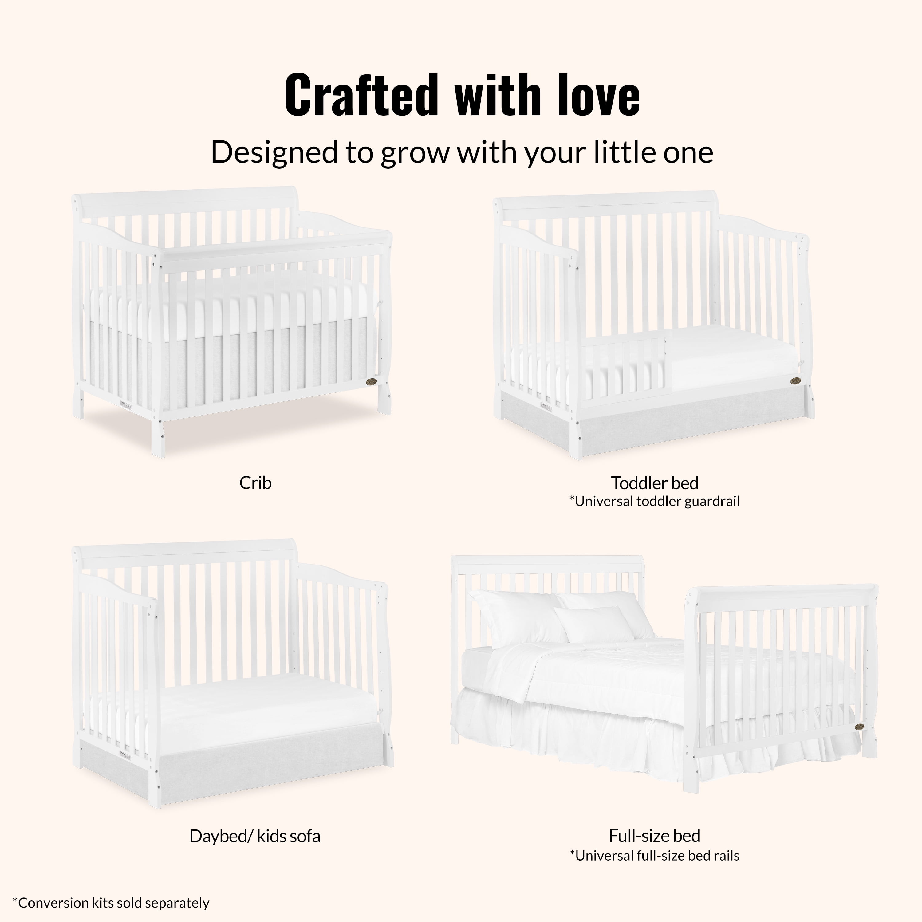 Rêve sur Moi Ashton Convertible 5-en-1 Berceau, Modèle #660