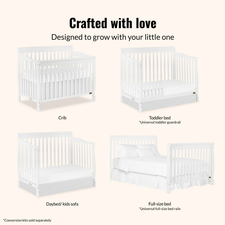 Dream On Me Ashton 5-in-1 Convertible Baby Crib, Wood Furniture