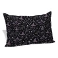 thumbnail image 2 of Purple Floral Halloween Queen Size Pillow Cover, Pillowcase Protectors with Zipper, Breathable Decorative Throw Pillow Case Cover, Horror Dark Silhouetted Cats Pillow Shams for Couch Sofa 20x30Inch, 2 of 9