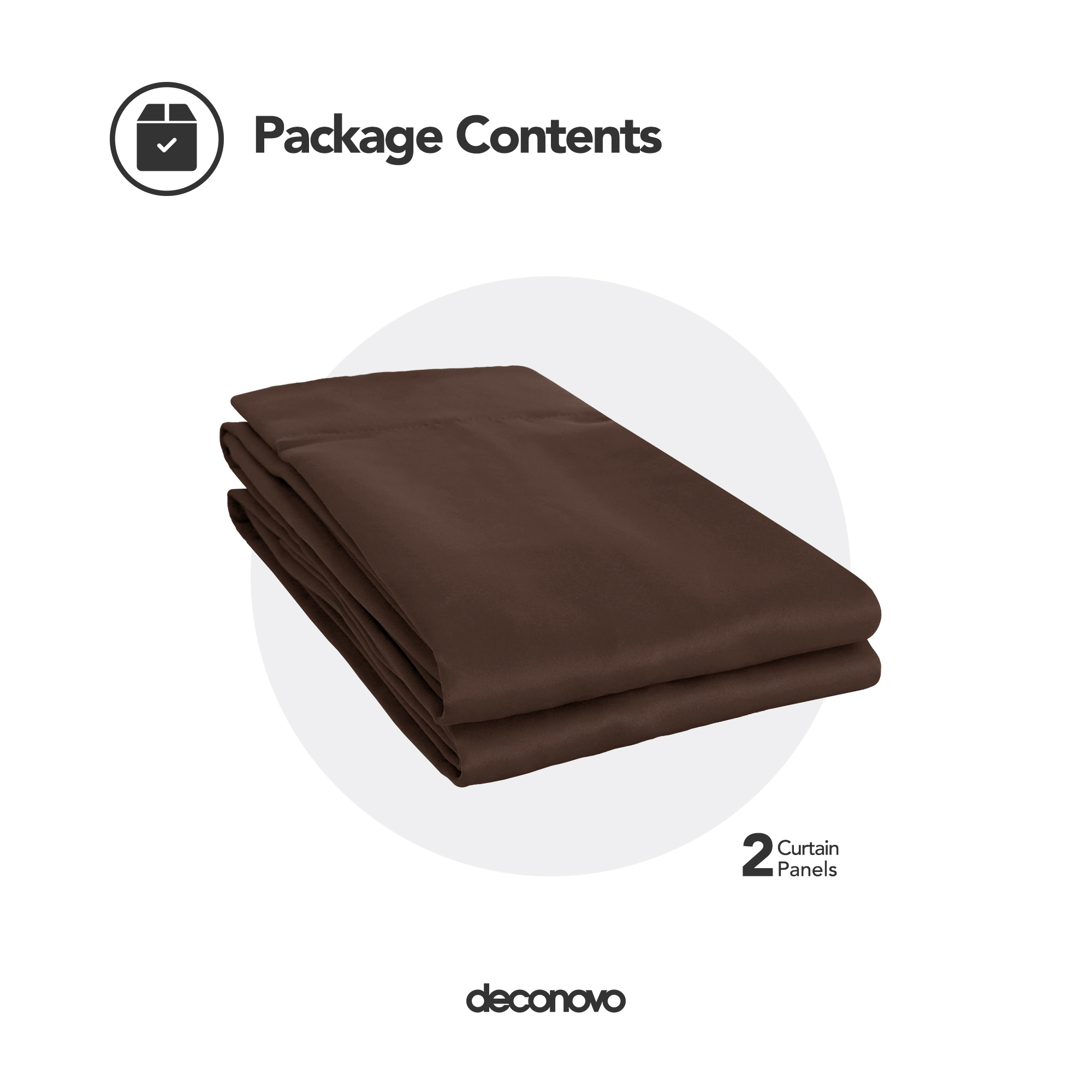 Deconovo Blackout Curtains, 38" x 54", 2 Panels, Chocolate photo 8