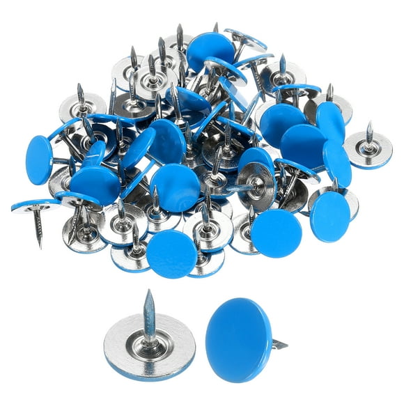 60Pack Upholstery Tacks, 11mmx10mm Flat Head Thumb Tack, Blue