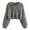 Gray, variant on cllios Womens Crop Hoodies Sherpa Zip Up Top Trendy Plush Outwear Long Sleeve Casual Hooded Jacket