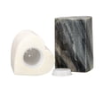 thumbnail image 5 of Creative Co-Op Heart-Shaped Marble Salt and Pepper Shakers, Set of 2, Grey and White, 5 of 8