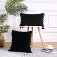 thumbnail image 1 of 2 Pcs Velvet Throw Pillow Case with Tassels, Boho Throw Pillow Cover Decor Cushion Covers, 1 of 8