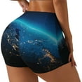thumbnail image 2 of Fotbe Planet Earth Seamless Shorts, Womens Workout Shorts High Waist Stretch Booty Short for Gym/Yoga/Running/Biking-Medium, 2 of 9