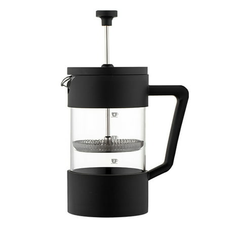 

JANGSLNG 600ml Insulated French Press Coffee Maker Tea Brewer Pot with 3 Layer Filters