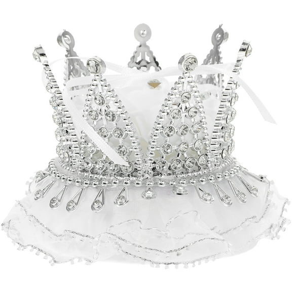 Vintage Wedding Box Rhinestone Decorated Romantic Crown Case for Engagement