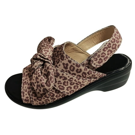 

Womens Sandals Womens Fashion Wedges Open Toe Knot Beach Shoes Roman Sandals Women S Sandals Cloth Brown 41