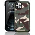 thumbnail image 1 of Compatible avec iPhone 12 Mini Étui Camouflage Armure de Qualité Militaire Étui Hybride [Design Camouflage] Étui Robuste pour Garçons Hommes, Étui Rigide PC Souple TPU Antichoc, Vert, 1 of 7