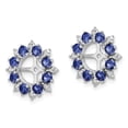 thumbnail image 2 of FB Jewels Sterling Silver Rhodium Diam. & Created Sapphire Earring Jacket, 2 of 3