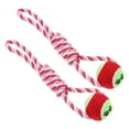 thumbnail image 1 of Cuerda de masticar para perros, cuerda de algodón trenzada duradera para limpiar los dientes de gatos y perros, roja y blanca, 2 piezas, 1 of 7