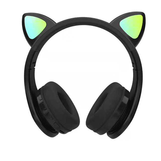Audífonos para niños de Diadema Gadgets and Fun Bluetooth orejas de gato con Luces LED con micrófono