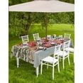 thumbnail image 4 of Fsddascl Christmas Truck Outdoor Tablecloth - 60x84 Inch Rectangle Dining Table Cover, Grey Watercolor Xmas Tree Snowflake Waterproof Outdoor Table Cloth with Umbrella Hole & Zipper for Picnic/Patio, 4 of 7
