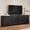 Black, variant on CHIC HOUSE 70" Fluted TV Stand for TVs up to 75", Mid-Century Modern Tall Media Cabinet with 4 Doors & Shelves, Wave-Inspired Wooden TV Console for Living Room, Bedroom, Oak