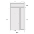 thumbnail image 5 of Front Exterior Prehung Metal-Plastic Door Frosted Glass | Manux 8113 Walnut | Side and Top Sidelite Transom | Office Commercial and Residential Doors Patio Garage 52x94 (W36+16x80+14) Right-hand, 5 of 5